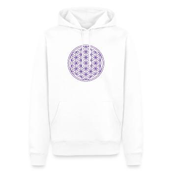Mandala Flower of Life Yoga Violet Spirit - Men’s Premium Organic Hoodie - white - Front - Nico (187cm)
