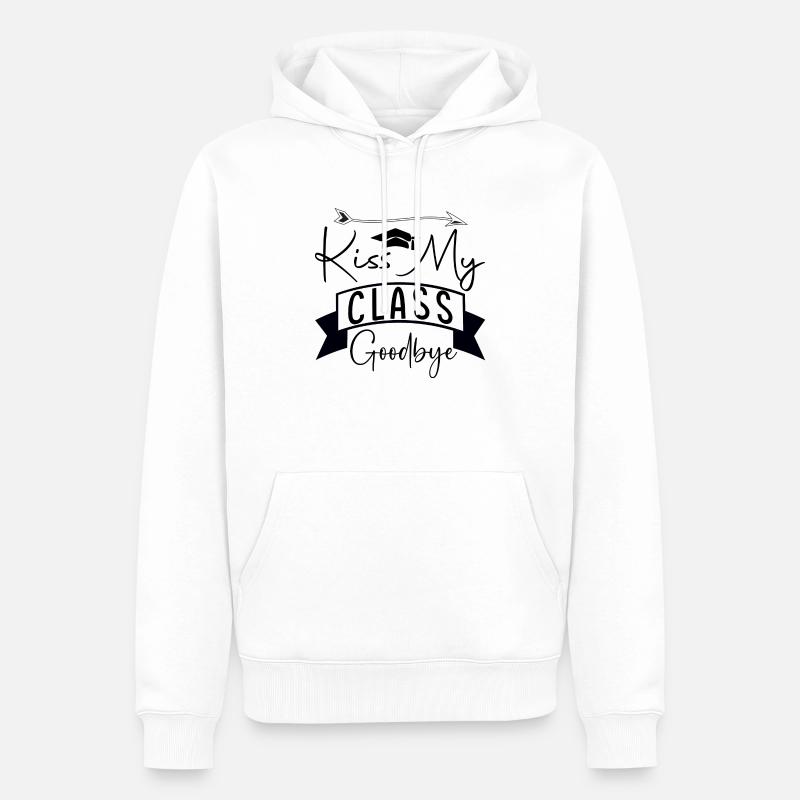 Kiss my Class Goodbye - Sweat à capuche Premium bio Homme - blanc