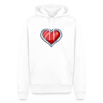 Pillowg1rl Emote Herz - Männer Premium Bio Hoodie - Weiß - Vorne - Nico (187cm)
