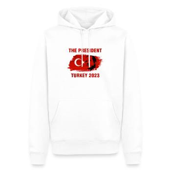 Präsident Recep Tayyip Erdogan Türkei 2023 - Männer Premium Bio Hoodie - Weiß - Vorne - Nico (187cm)