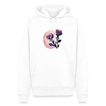Rose Roses Flowers Bouquet - Men’s Premium Organic Hoodie - white - Front - Nico (187cm)