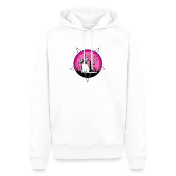 Loona Black Metal Chat - Sweat à capuche Premium bio Homme - blanc - Devant - Nico (187cm)