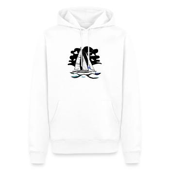 Sailing Ship Sailing Sailing Sailing Sailing Sailboat - Men’s Premium Organic Hoodie - white - Front - Nico (187cm)