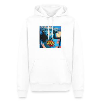 Crazy Cat Retro Style - Männer Premium Bio Hoodie - Weiß - Vorne - Nico (187cm)