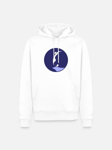 Begin. De grote sprong in het onbekende - Mannen Premium Bio hoodie - wit