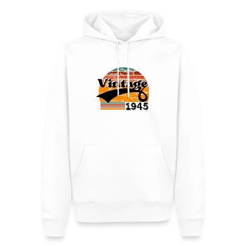 Vintage 1945 - Sweat à capuche Premium bio Homme - blanc - Devant - Nico (187cm)