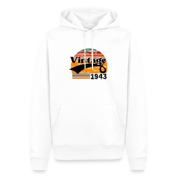 Jahrgang 1943 - Männer Premium Bio Hoodie - Weiß - Vorne - Nico (187cm)