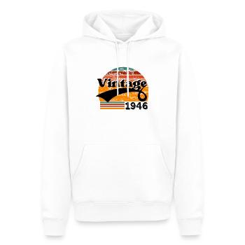 Jahrgang 1946 - Männer Premium Bio Hoodie - Weiß - Vorne - Nico (187cm)