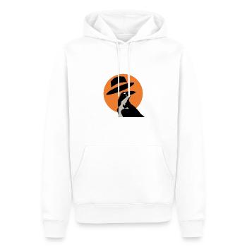 Corneille fraîche - Sweat à capuche Premium bio Homme - blanc - Devant - Nico (187cm)
