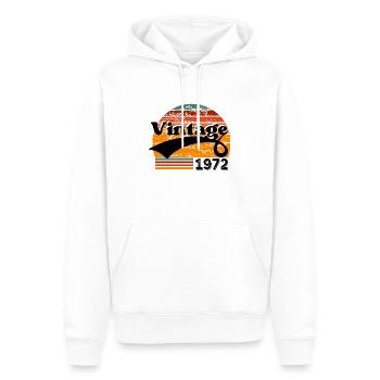Jahrgang 1972 - Männer Premium Bio Hoodie - Weiß - Vorne - Nico (187cm)