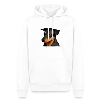 Doberman Doberman chiot chien Doberman dresseur - Sweat à capuche Premium bio Homme - blanc - Devant - Nico (187cm)