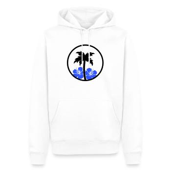 palme hibiskus - Männer Premium Bio Hoodie - Weiß - Vorne - Nico (187cm)