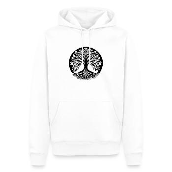 Meditation Tree of Life Yoga Tree of Life - Men’s Premium Organic Hoodie - white - Front - Nico (187cm)
