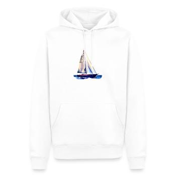 voilier voilier voilier voilier voilier voilier - Sweat à capuche Premium bio Homme - blanc - Devant - Nico (187cm)