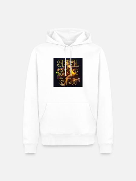 Spiel, Satz und Sieg - Männer Premium Bio Hoodie - Weiß