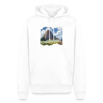 Wandern - Männer Premium Bio Hoodie - Weiß - Vorne - Nico (187cm)