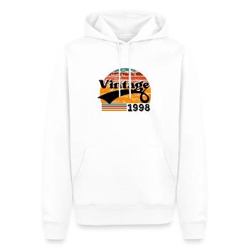 Jahrgang 1998 - Männer Premium Bio Hoodie - Weiß - Vorne - Nico (187cm)