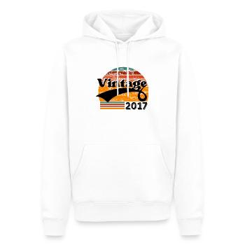 Vintage 2017 - Men’s Premium Organic Hoodie - white - Front - Nico (187cm)