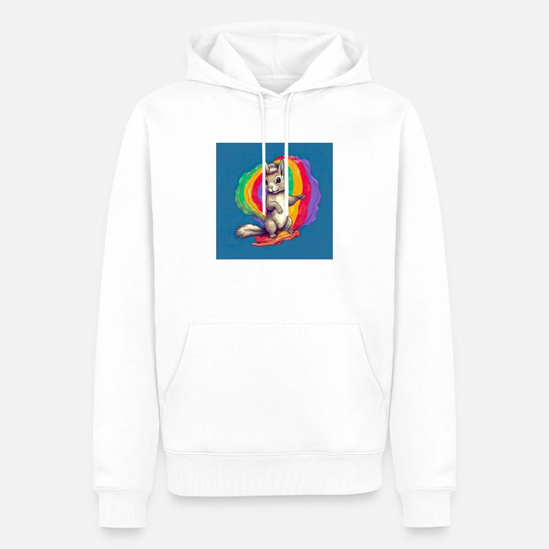 Pride LGBT Eichhörnchen - Männer Premium Bio Hoodie - Weiß