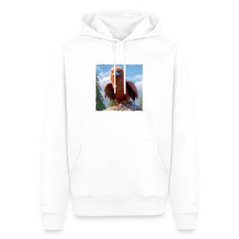 Aigle froid - Sweat à capuche Premium bio Homme - blanc - Devant - Nico (187cm)