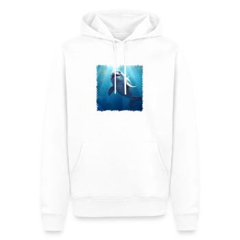 Dauphin heureux - Sweat à capuche Premium bio Homme - blanc - Devant - Nico (187cm)