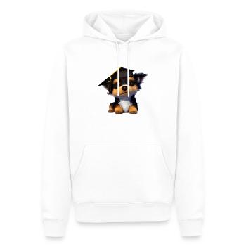 Bachelor Australian Shepherd University Studies - Sweat à capuche Premium bio Homme - blanc - Devant - Nico (187cm)