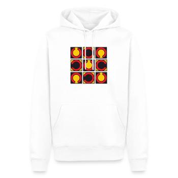 Moda modèle 310523 3 ZW - Sweat à capuche Premium bio Homme - blanc - Devant - Nico (187cm)