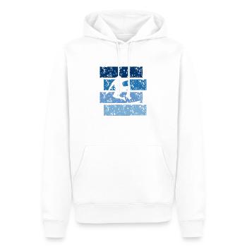 Vintage-Geschenk Skateboard - Männer Premium Bio Hoodie - Weiß - Vorne - Nico (187cm)