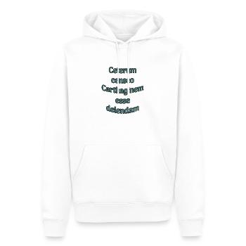 Ceterum censeo Carthaginem esse delendam - Sweat à capuche Premium bio Homme - blanc - Devant - Nico (187cm)