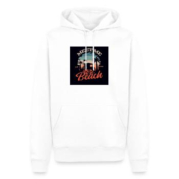 Rencontrez-moi à la plage - Sweat à capuche Premium bio Homme - blanc - Devant - Nico (187cm)