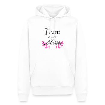 team de la Mariée - Sweat à capuche Premium bio Homme - blanc - Devant - Nico (187cm)