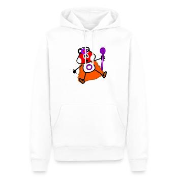O Kingdom Design - Sweat à capuche Premium bio Homme - blanc - Devant - Nico (187cm)