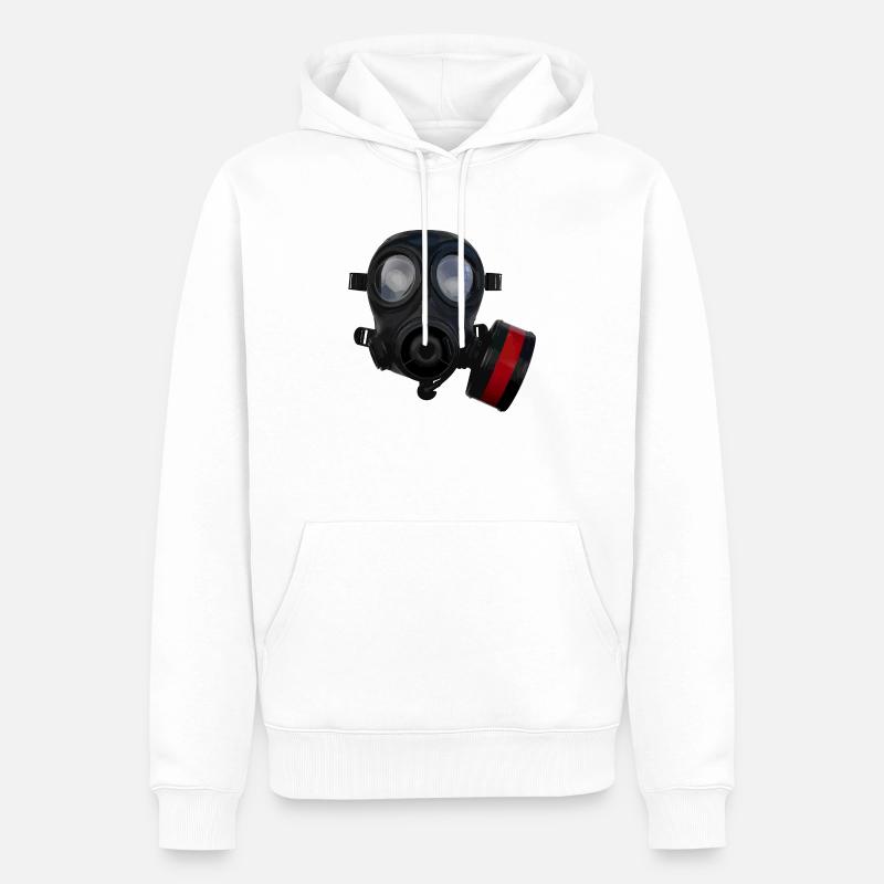 Masque à gaz S10 - Sweat à capuche Premium bio Homme - blanc