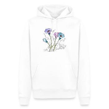 Fleur - Sweat à capuche Premium bio Homme - blanc - Devant - Nico (187cm)