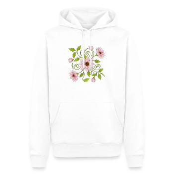 Fleur - Sweat à capuche Premium bio Homme - blanc - Devant - Nico (187cm)