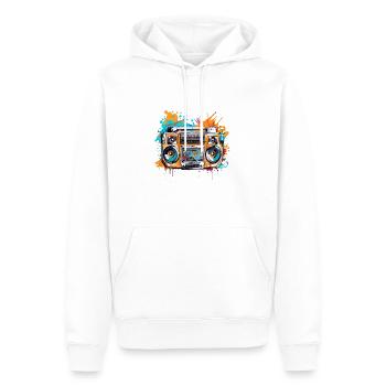 Graffiti Radio - Männer Premium Bio Hoodie - Weiß - Vorne - Nico (187cm)