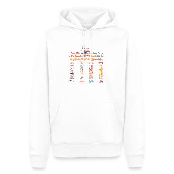 Berlin Brandenburger Tor Souvenir Sehenswürdigkeit - Männer Premium Bio Hoodie - Weiß - Vorne - Nico (187cm)