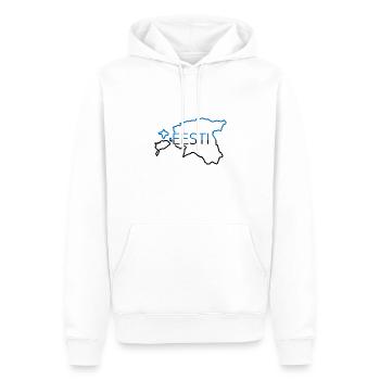 Landkarte von Estland - Männer Premium Bio Hoodie - Weiß - Vorne - Nico (187cm)