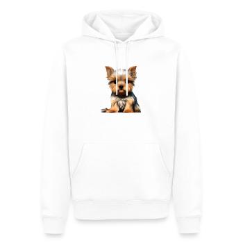 Propriétaire de chiot Dog Yorkshire Terrier Dog - Sweat à capuche Premium bio Homme - blanc - Devant - Nico (187cm)