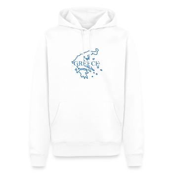 Map of Greece - Men’s Premium Organic Hoodie - white - Front - Nico (187cm)