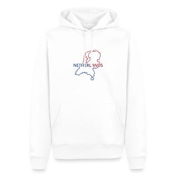 Carte des Pays-Bas - Sweat à capuche Premium bio Homme - blanc - Devant - Nico (187cm)