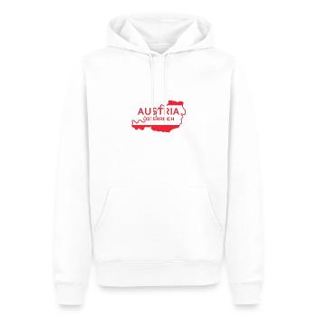 Map of Austria - Men’s Premium Organic Hoodie - white - Front - Nico (187cm)