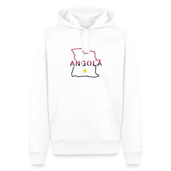 Carte de l’Angola - Sweat à capuche Premium bio Homme - blanc - Devant - Nico (187cm)