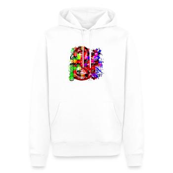 Graffiti-Stil Splash Hip Hop Farben Maler Farbe - Männer Premium Bio Hoodie - Weiß - Vorne - Nico (187cm)