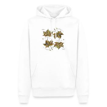 leaves - Men’s Premium Organic Hoodie - white - Front - Nico (187cm)