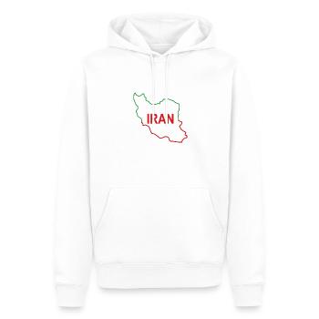 Landkarte des Iran - Männer Premium Bio Hoodie - Weiß - Vorne - Nico (187cm)