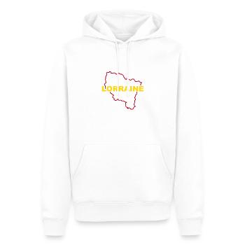 Lorraine Carte - Sweat à capuche Premium bio Homme - blanc - Devant - Nico (187cm)