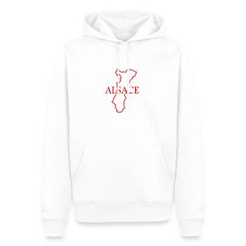 Karte des Elsass - Männer Premium Bio Hoodie - Weiß - Vorne - Nico (187cm)