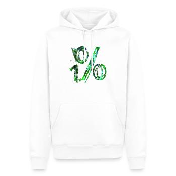 Internet email www drôle de mème grunge tech leters - Sweat à capuche Premium bio Homme - blanc - Devant - Nico (187cm)
