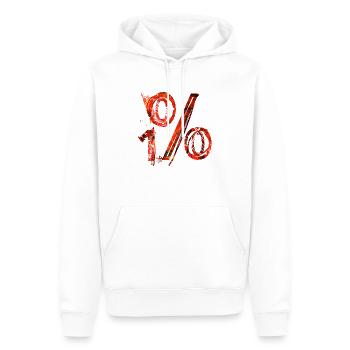 Internet email www drôle de mème grunge tech leters - Sweat à capuche Premium bio Homme - blanc - Devant - Nico (187cm)